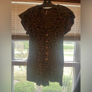 Free people cheetah romper